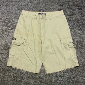 Bugle Boy Cargo Shorts‎ Mens Khaki Size 32 Baggy Utility Skater Vintage Y2K
